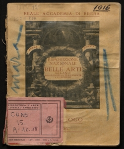 Esposizione nazionale di belle arti, autunno 1916 catalogo