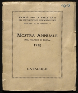 Mostra annuale (nel palazzo di Brera) 1918