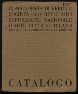 Esposizione nazionale d'arte 1927 Milano, Palazzo della Permanente, via P. Umberto