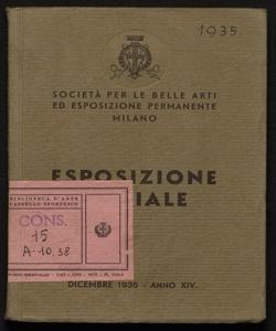 Esposizione sociale dicembre 1935 Società per le belle arti ed esposizione permanente, Milano