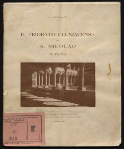 Il priorato cluniacense di S. Nicolao in Piona A. Giussani
