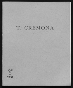 Un maestro Tranquillo Cremona, 1837-1878 Luca Beltrami