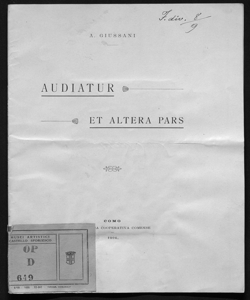 Audiatur et altera pars A. Giussani