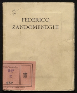 Mostra postuma di Federico Zandomeneghi [nota di Vittorio Pica]