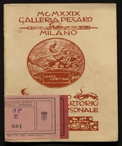 Mostra personale del pittore Giulio Aristide Sartorio gennaio 1929