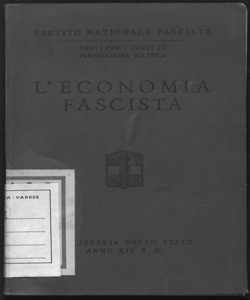 L'economia fascista Partito nazionale fascista