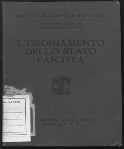 L'ordinamento dello Stato fascista