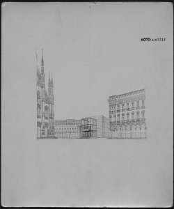 Concorso per l'Arengario e la sistemazione di piazza del Duomo - Milano - Materiale fotografico