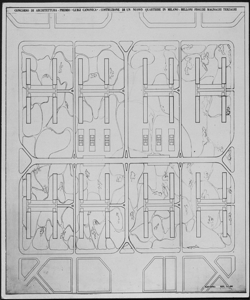 Concorso di architettura 'Premio Luigi Canonica'. Progetto di un nuovo quartiere a Milano sull'area occupata dalla Fiera Campionaria - Materiale fotografico