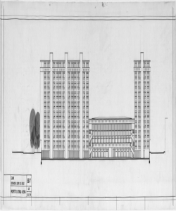 C.A.M.M. Centro dei Servizi. Nuova soluzione, via Fantoli - Milano - Disegni