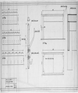 Sistemazione interna del complesso parrocchiale della Chiesa di Gesù Buon Pastore, via S. Caboto - Milano - Disegni