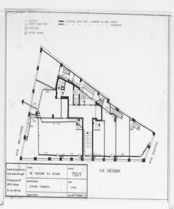 Sistemazione edificio per abitazioni, via Cherubini 3 - Milano - disegni