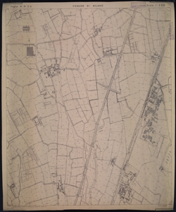 Comune di Assago. Fogli di mappa, scala 1:5.000, usati per studio di infrastrutture stradali