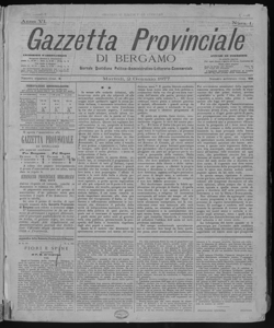 Gazzetta provinciale di Bergamo giornale quotidiano politico, amministrativo, letterario, commerciale