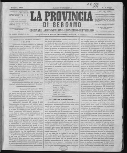 La provincia di Bergamo giornale amministrativo, economico, letterario