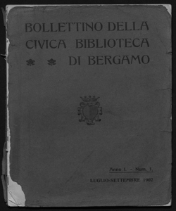 Bollettino della Civica biblioteca di Bergamo