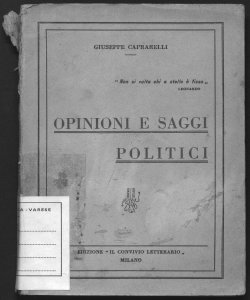 Opinioni e saggi politici Giuseppe Caprarelli