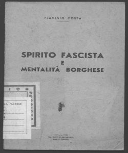 Spirito fascista e mentalità borghese