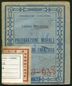 Preparazione morale e preparazione finanziaria Luigi Einaudi