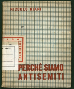 Perche siamo antisemiti Niccolo Giani