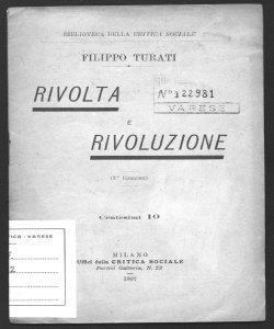 Rivolta e rivoluzione Filippo Turati