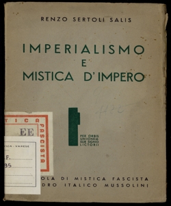 Imperialismo e mistica d'impero Renzo Sertoli Salis