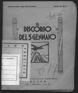 Il discorso del 3 gennaio commento di Luigi E. Gianturco