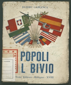 Popoli al bivio Egidio Cabianca copertina di Nino Corrado Corazza