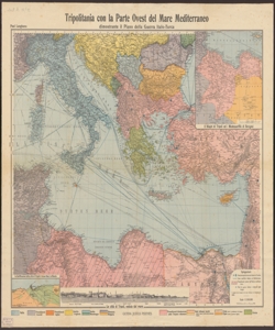 Tripolitania con la Parte Ovest del Mare Mediterraneo dimostrante il Piano della Guerra Italo-Turca Paul Langhans