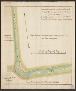 Tipo annesso alla Relazione data li 24 8bre 1767 nel Convento di S.ta Maria de' R.R. Padri Agostiniani in Territorio di Romano firmata da Noi Sottoscritti Pier Franco Bossi Ingeg.r Austriaco eletto per la Comunità di Covo Cremonese, Gio Antonio Urbani Pub.co Veneto Ingegnere alli Confini di Bergamo