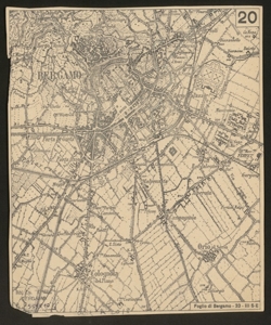 Foglio di Bergamo, 33, 3. S-E [mappa della città e dintorni]