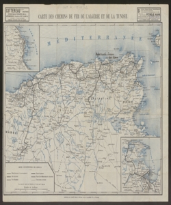 Carte des chemins de fer de l'Algerie et de la Tunisie