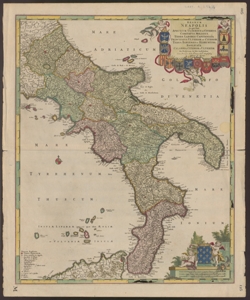 Regnum Neapolis in quo sunt Aprutium Ulterius et Citerius, Comitatus Molisius, Terra laboris, Capitaniata Principatus Ulterior et Citerior, Terra Bariensis et Hidruntina, Basilicata Citerior et Ulterior per Fredericum De Witt 