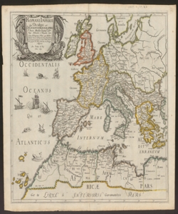 Romani imperii qua occidens est Descriptio geographica N. Sanson Abbavillaeo