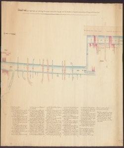 Andamento visuale indicante i Caseggiati e Manufatti in fregio e sovrastanti alla Roggia Rovata e Ramo Villachiara di proprietà dei Nob.li Conti Giovanni Martinengo Villagana e Cav.re Venceslao e Federico Martinengo Dalle Palle, nel tronco dal Molino detto della Porta in Rudiano sino al Canalone legno al di sotto di Roccafranca sulla strada Francesca per Orzinuovi / Ing.re Tito Serazzi