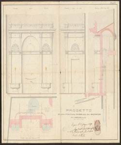 Progetto di una fontana pubblica da erigersi in Verdello / Ing. Archit. Alberto Bettinelli, Sani Giuliano fu Girolamo, Brolis Battista