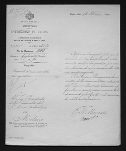 238 - Firma illeggibile per il ministro dell'Istruzione Pubblica al Presidente della Consulta