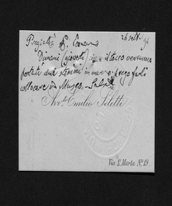 326/1 - 2 - Emilio Seletti a Carlo Bardeaux