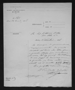 739 - Carlo Ermes Visconti e Giulio Carotti a Vittorio Villa
