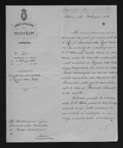 919 - Il Direttore della Real Casa in Lombardia al Presidente della Consulta
