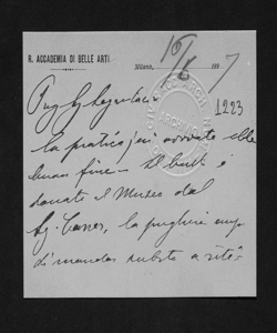 1223 - Firma illeggibile a Giulio Carotti