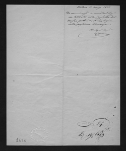 1626 - Il facente funzione di Sindaco della Giunta dei Corpi Santi di Milano alla direzione del Gabinetto Numismatico di Milano