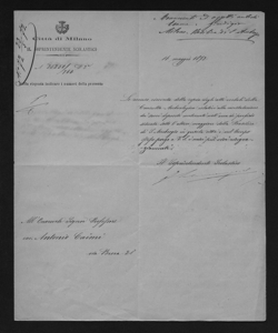 1860 - Francesco Sebregondi ad Antonio Caimi
