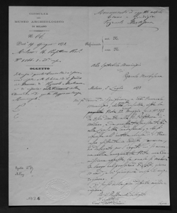 1924 - Antonio Caimi per il Presidente delegato della Consulta a Giovanni Brocca