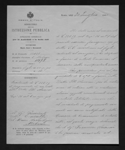2606 - C. Fiorilli per il ministro dell'Istruzione Pubblica al Presidente della Consulta