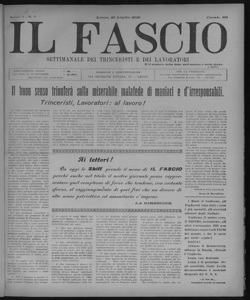 Il fascio settimanale dei trinceristi e dei lavoratori