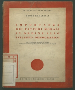 Importanza dei fattori morali in Ordine allo sviluppo demografico Con prefazione di Lanfranco Maroi