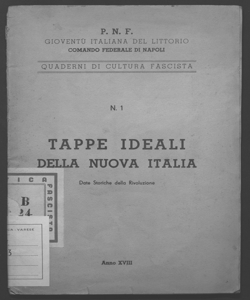 Tappe ideali della nuova Italia date storiche della rivoluzione