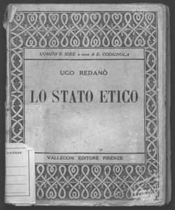 Lo Stato etico Ugo Redanò