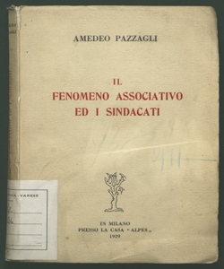 Il fenomeno associativo ed i sindacati Amedeo Pazzagli